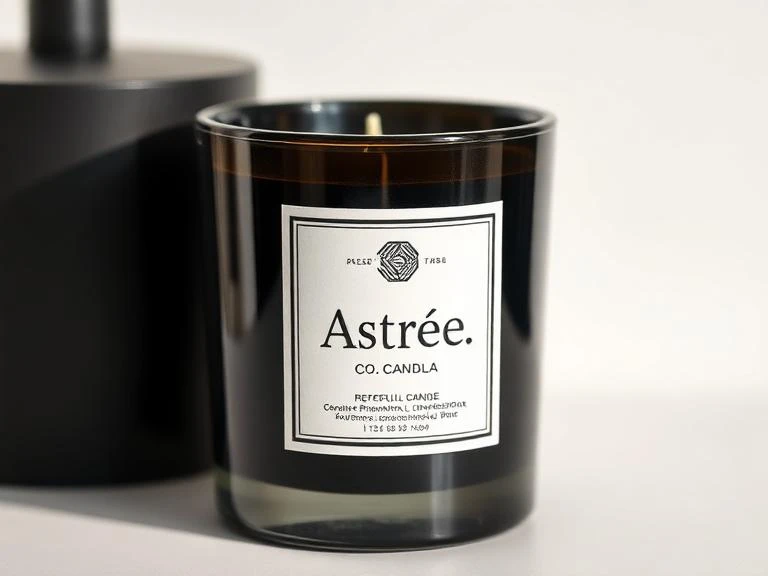 Astreé Co. label and glass detail